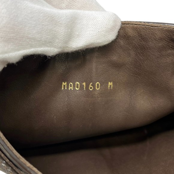 LOUIS VUITTON Vintage Monogram Mid Calf Boots #37 US 6.5 Brown Leather [102060] - Picture 13 of 14